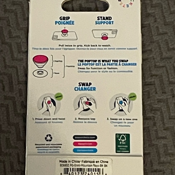 Popsockets Popgrip cell phone grip and stand Premium Mountain Rays - Picture 4 of 5